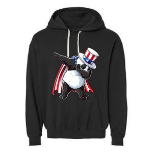 Dabbing Uncle Sam Panda 4th Of July Garment-Dyed Fleece Hoodie