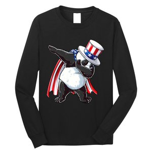 Dabbing Uncle Sam Panda 4th Of July Long Sleeve Shirt