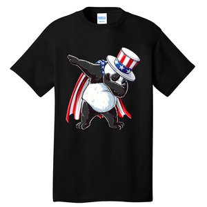 Dabbing Uncle Sam Panda 4th Of July Tall T-Shirt