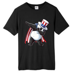 Dabbing Uncle Sam Panda 4th Of July Tall Fusion ChromaSoft Performance T-Shirt