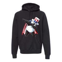 Dabbing Uncle Sam Panda 4th Of July Premium Hoodie