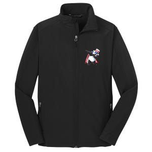 Dabbing Uncle Sam Panda 4th Of July Core Soft Shell Jacket