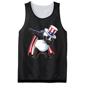 Dabbing Uncle Sam Panda 4th Of July Mesh Reversible Basketball Jersey Tank