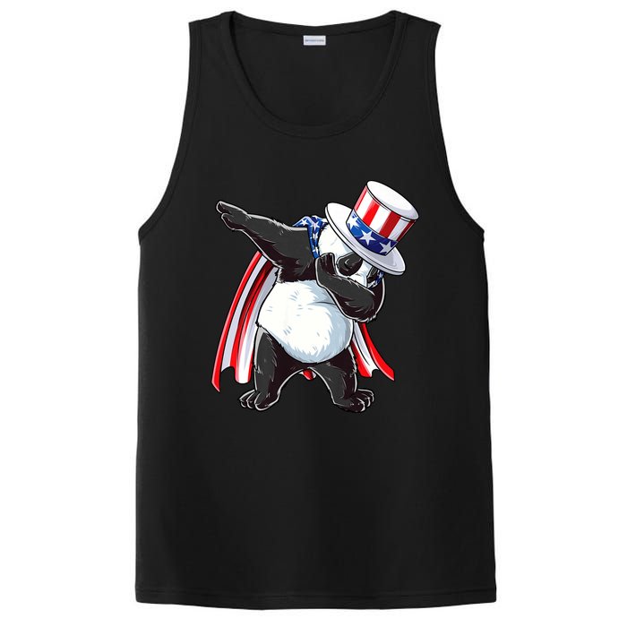 Dabbing Uncle Sam Panda 4th Of July PosiCharge Competitor Tank