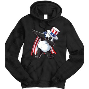 Dabbing Uncle Sam Panda 4th Of July Tie Dye Hoodie