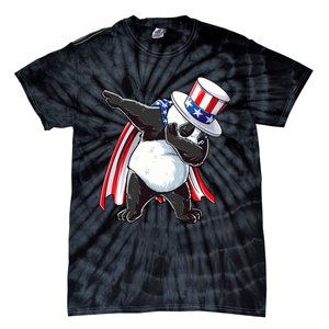 Dabbing Uncle Sam Panda 4th Of July Tie-Dye T-Shirt