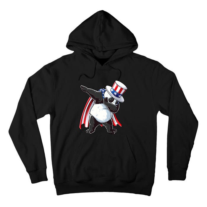 Dabbing Uncle Sam Panda 4th Of July Tall Hoodie