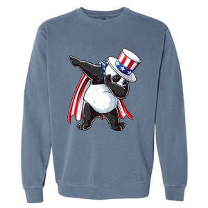 Dabbing Uncle Sam Panda 4th Of July Garment-Dyed Sweatshirt