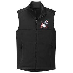 Dabbing Uncle Sam Panda 4th Of July Collective Smooth Fleece Vest