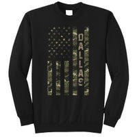 Dallas United States Distressed Camo w US Flag Sweatshirt