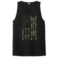 Dallas United States Distressed Camo w US Flag PosiCharge Competitor Tank