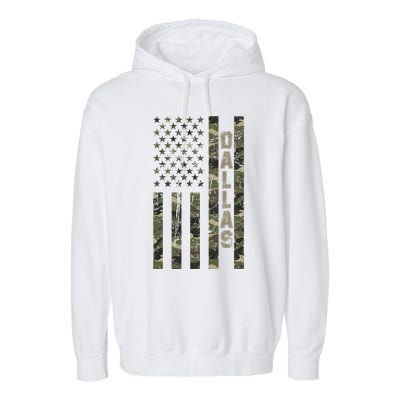 Dallas United States Distressed Camo w US Flag Garment-Dyed Fleece Hoodie