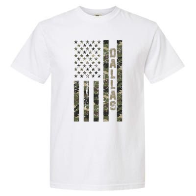 Dallas United States Distressed Camo w US Flag Garment-Dyed Heavyweight T-Shirt