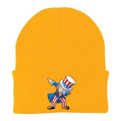 Dabbing Uncle Sam 4th Of July Funny Dab Dance Knit Cap Winter Beanie