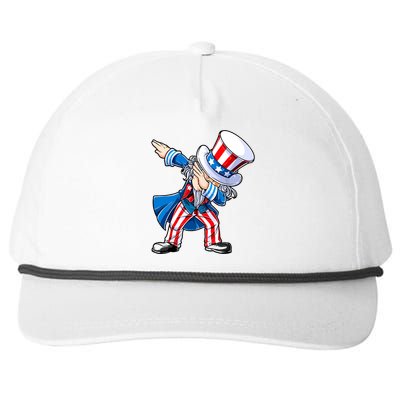 Dabbing Uncle Sam 4th Of July Funny Dab Dance Snapback Five-Panel Rope Hat