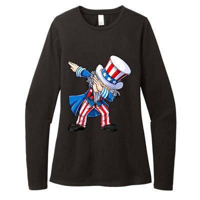 Dabbing Uncle Sam 4th Of July Funny Dab Dance Womens CVC Long Sleeve Shirt