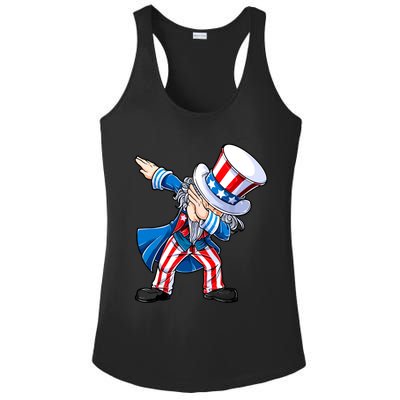 Dabbing Uncle Sam 4th Of July Funny Dab Dance Ladies PosiCharge Competitor Racerback Tank