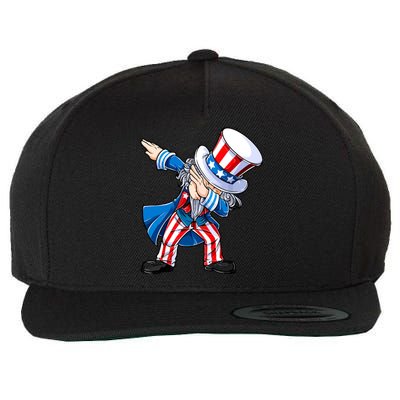 Dabbing Uncle Sam 4th Of July Funny Dab Dance Wool Snapback Cap