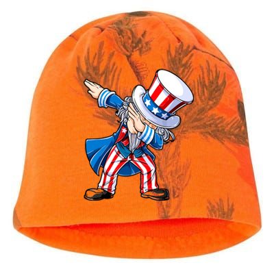 Dabbing Uncle Sam 4th Of July Funny Dab Dance Kati - Camo Knit Beanie