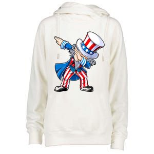 Dabbing Uncle Sam 4th Of July Funny Dab Dance Womens Funnel Neck Pullover Hood