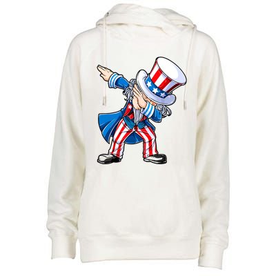 Dabbing Uncle Sam 4th Of July Funny Dab Dance Womens Funnel Neck Pullover Hood