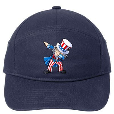 Dabbing Uncle Sam 4th Of July Funny Dab Dance 7-Panel Snapback Hat