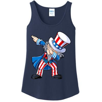 Dabbing Uncle Sam 4th Of July Funny Dab Dance Ladies Essential Tank