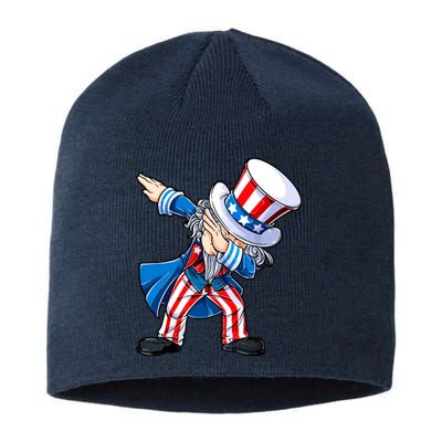 Dabbing Uncle Sam 4th Of July Funny Dab Dance Sustainable Beanie