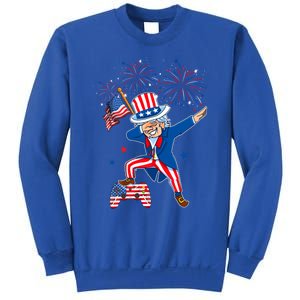 Dabbing Uncle Sam With Controller Usa Flag Indepedence Day Gift Sweatshirt