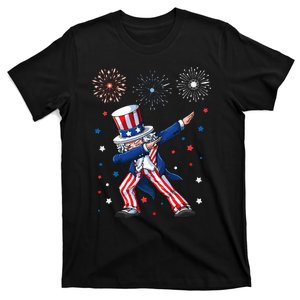 Dabbing Uncle Sam Fireworks 4th of July Funny Dab Dance T-Shirt