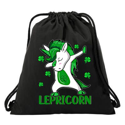 Dabbing Unicorn St PatrickS Day Irish Lepricorn Cute Gift Drawstring Bag