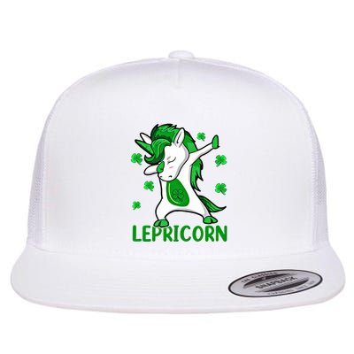 Dabbing Unicorn St PatrickS Day Irish Lepricorn Cute Gift Flatbill Hat