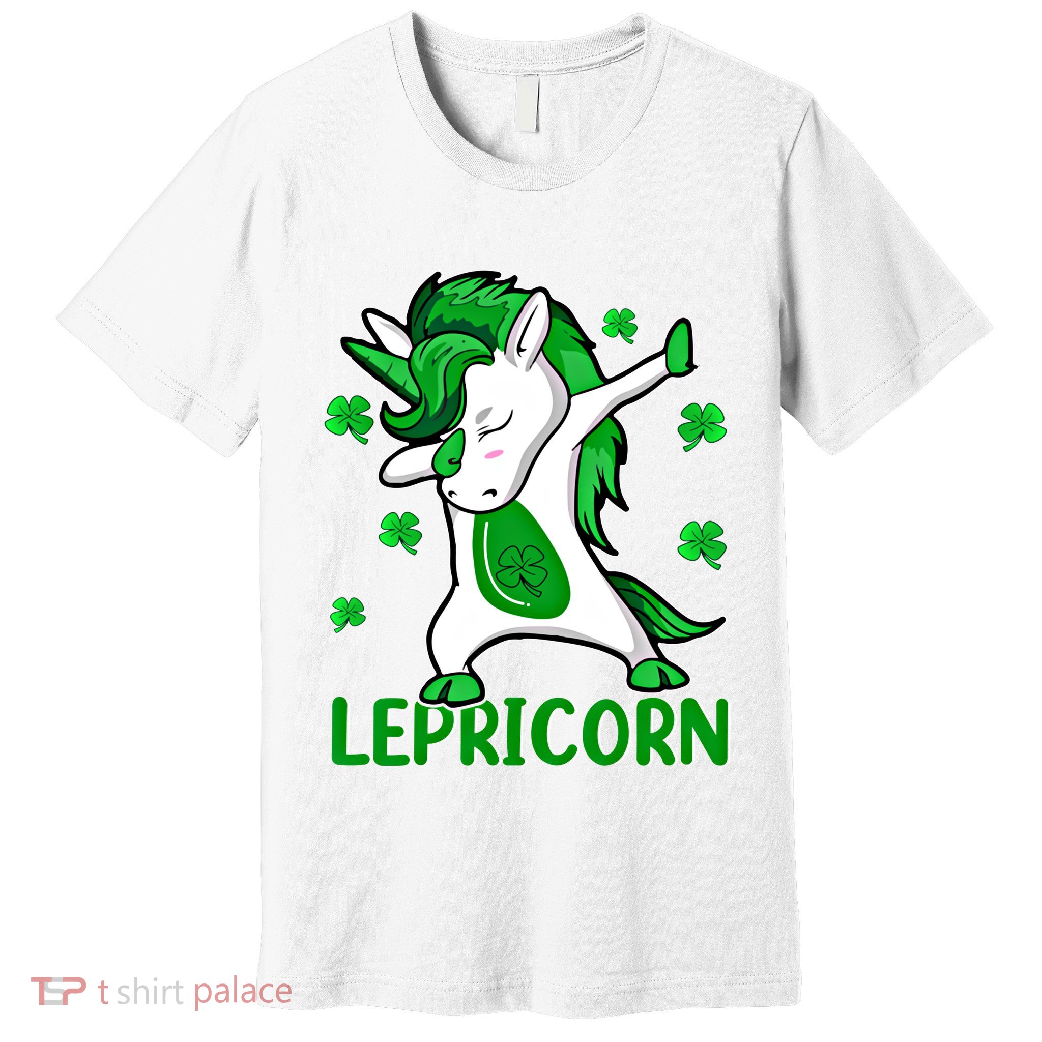 Dabbing Unicorn St PatrickS Day Irish Lepricorn Cute Gift Premium T-Shirt
