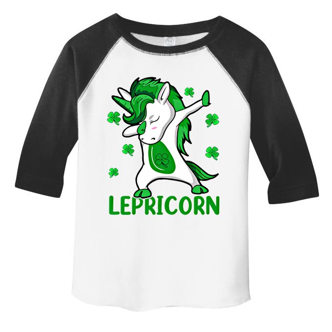 Dabbing Unicorn St PatrickS Day Irish Lepricorn Cute Gift Toddler Fine Jersey T-Shirt