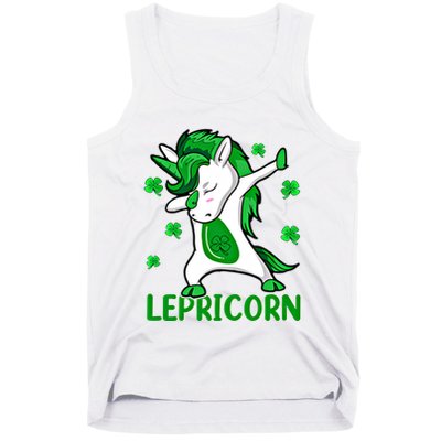 Dabbing Unicorn St PatrickS Day Irish Lepricorn Cute Gift Tank Top