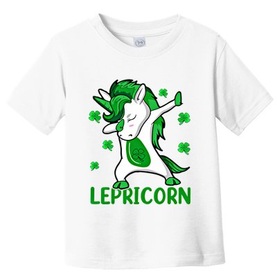 Dabbing Unicorn St PatrickS Day Irish Lepricorn Cute Gift Toddler T-Shirt