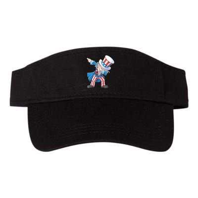 Dabbing Uncle Sam 4th Of July Funny Dab Dance Valucap Bio-Washed Visor