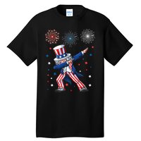 Dabbing Uncle Sam Fireworks 4th Of July Funny Dab Dance Tall T-Shirt