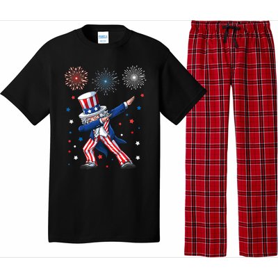 Dabbing Uncle Sam Fireworks 4th Of July Funny Dab Dance Pajama Set