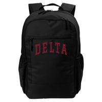 Delta Utah Souvenir College Style Red Text Daily Commute Backpack