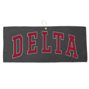 Delta Utah Souvenir College Style Red Text Large Microfiber Waffle Golf Towel