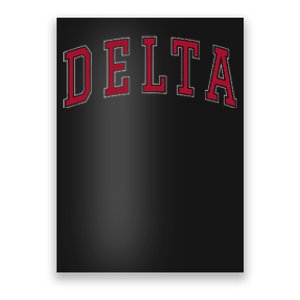 Delta Utah Souvenir College Style Red Text Poster