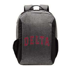 Delta Utah Souvenir College Style Red Text Vector Backpack