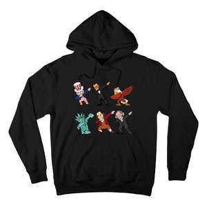 Dabbing Uncle Sam And Friends 4th Of July Hoodie