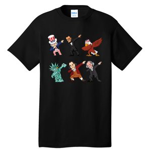 Dabbing Uncle Sam And Friends 4th Of July Tall T-Shirt