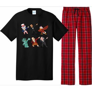 Dabbing Uncle Sam And Friends 4th Of July Pajama Set