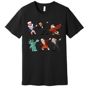 Dabbing Uncle Sam And Friends 4th Of July Premium T-Shirt