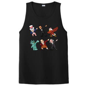 Dabbing Uncle Sam And Friends 4th Of July PosiCharge Competitor Tank