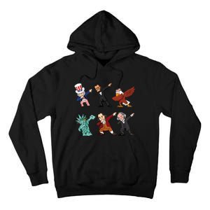 Dabbing Uncle Sam And Friends 4th Of July Tall Hoodie