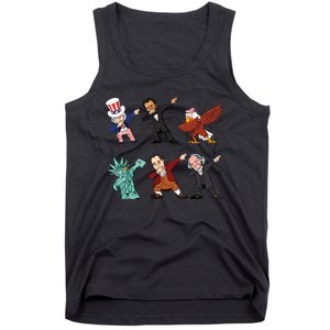 Dabbing Uncle Sam And Friends 4th Of July Tank Top